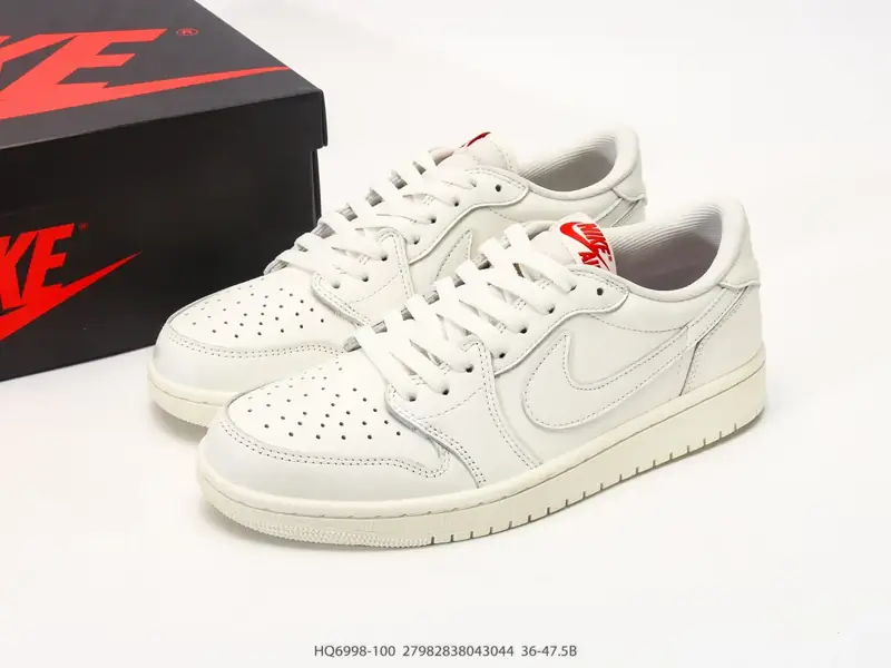 Air Jordan 1 Low Retro OG 白色 低帮复古篮球鞋 #原装级产物 拒绝公底 立体鞋型 HQ6998-100 #27982838043044